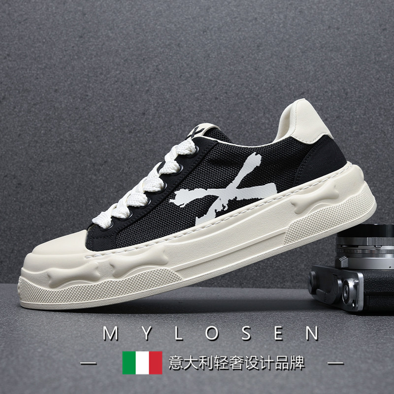 Malloyson sapatos masculinos 2026 verão novo estilo sapatos de lona masculino na moda All-Match sapatos casuais antiderr