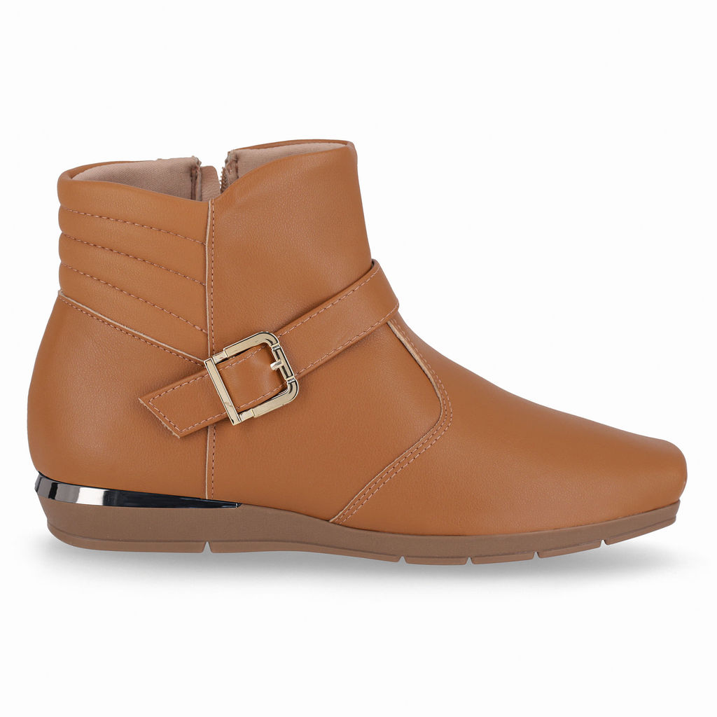 PICCADILLY MAXI - Bota Fernanda Cano Curto Salto Baixo Mascavo