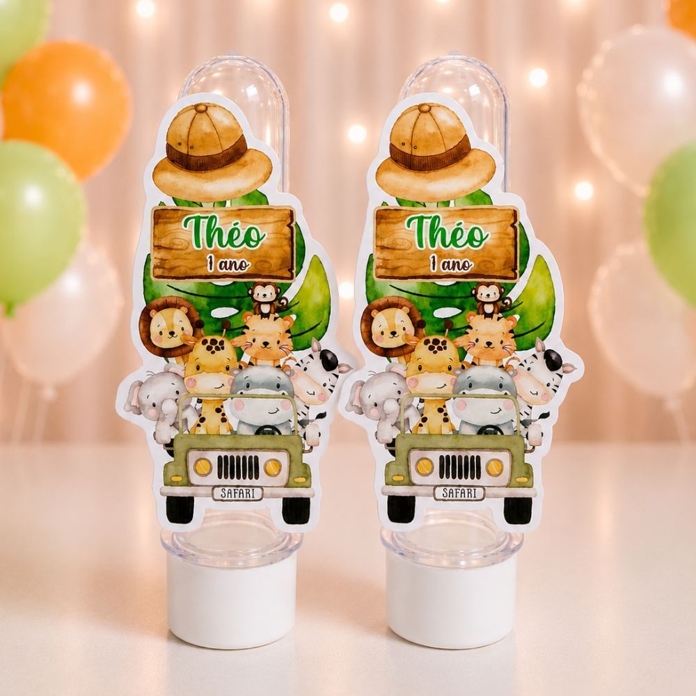 Apliques 3D para Tubetes Safari Baby - festa infantil - lembrancinhas personalizadas-lembrancinha - tags para tubetes
