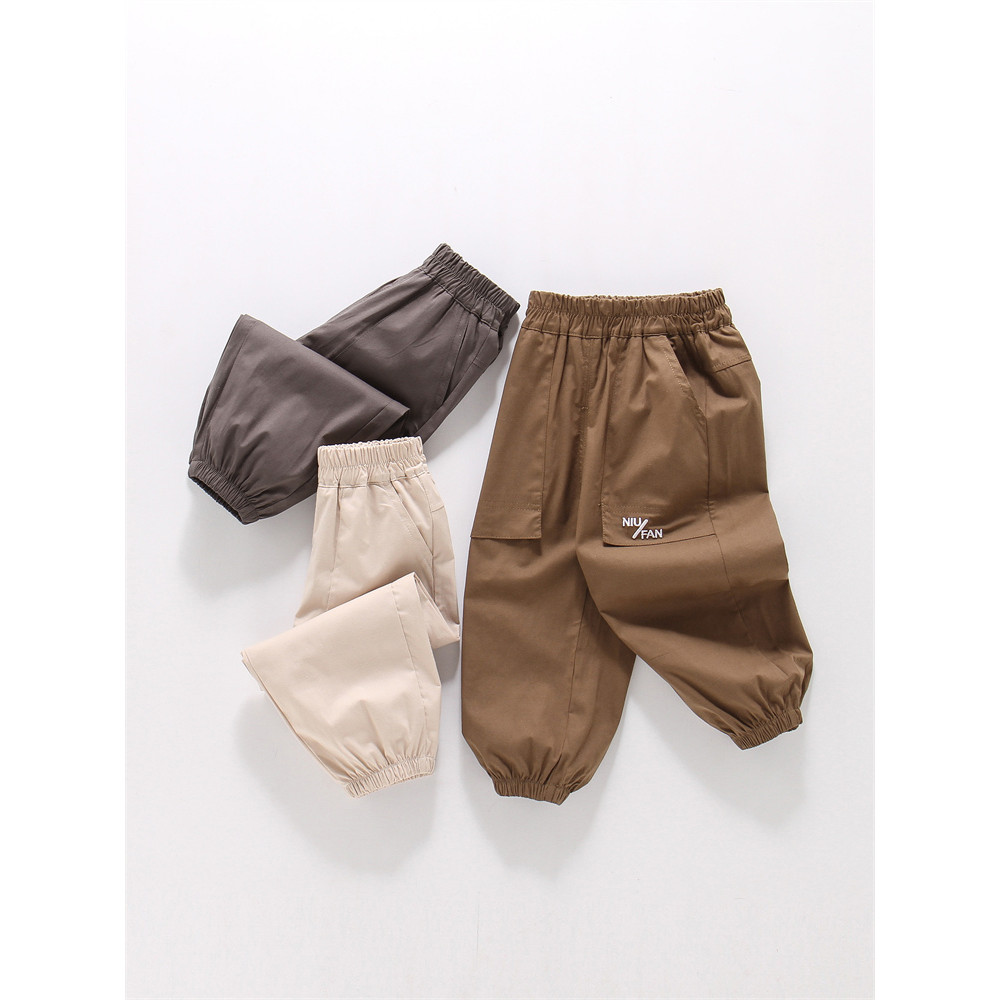 Meninos primavera outono calças casuais moda meninos puro algodão calças macias All-Match crianças bebê estilo fino calç
