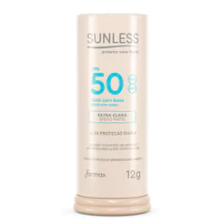 Protetor Solar Sunless Stick com Base Efeito Matte FPS 50 Cor Extra Clara 12g