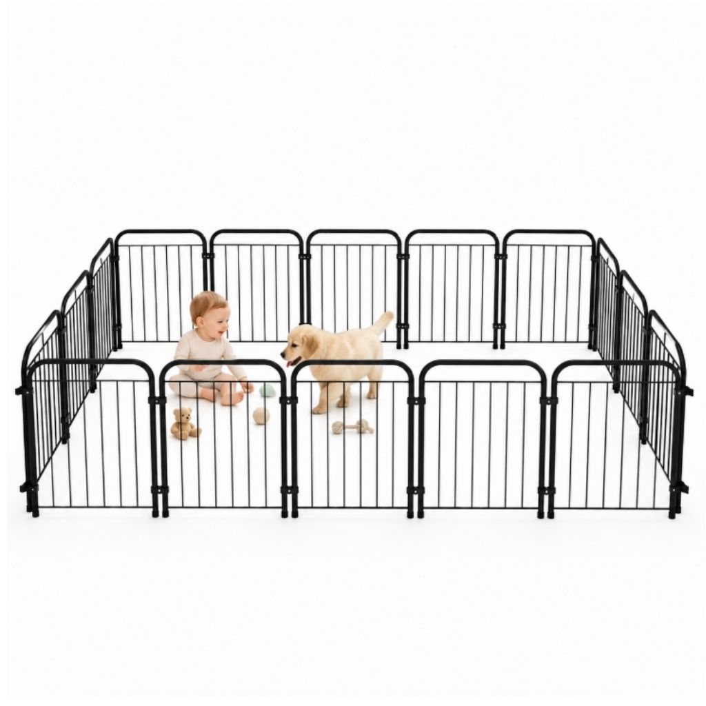 Cercado Portátil Para Cachorro Criança Filhos Dobrável Segurança Para Cães Piscina Resistente — imagem 2 de 2
