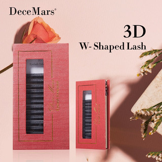 DeceMars 3D Extensão de Cílios W 3 Pontas Mix – Curvatura C/D, Efeito Volumoso e Definido