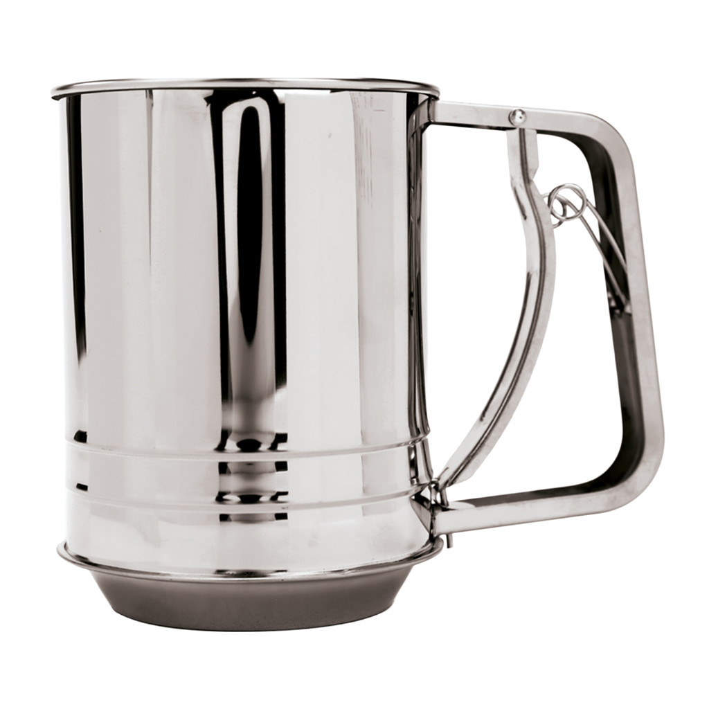 Polvilhador caneca com gatilho aço inox 750g allonsy 1 un profissional