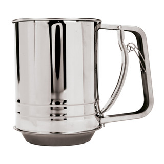 Polvilhador caneca com gatilho aço inox 750g allonsy 1 un profissional
