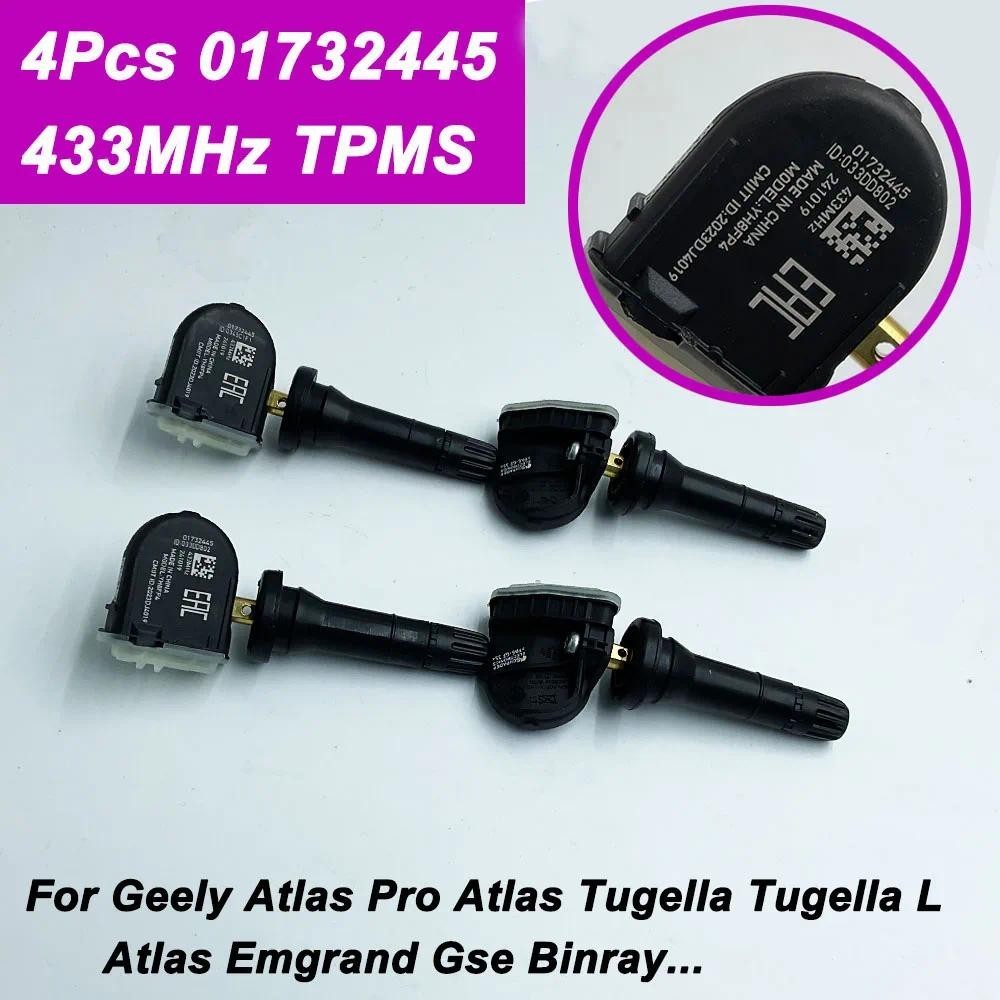 4 Unidades De Alta Qualidade 01732445 Sensor De Pressão Dos Pneus TPMS 433MHz , Para Geextremamente Atlas Pro Tugella L 