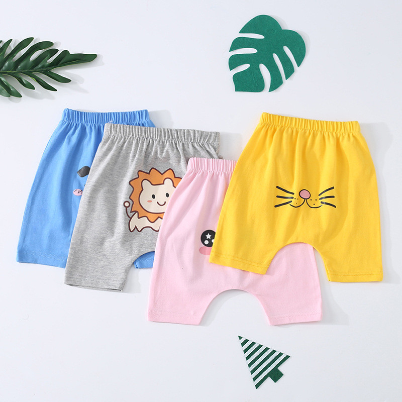 Verão novo estilo crianças algodão bebê pp calças versão coreana meninos meninas calças cortadas bebê criança bunda calç