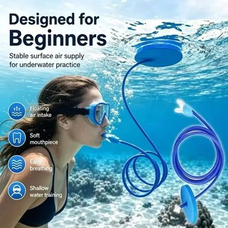 Tubo De Snorkel Seco De Entrada De Ar Flutuante , Equipamento De Respiração Subaquática De Silicone Adulto , Treinamento