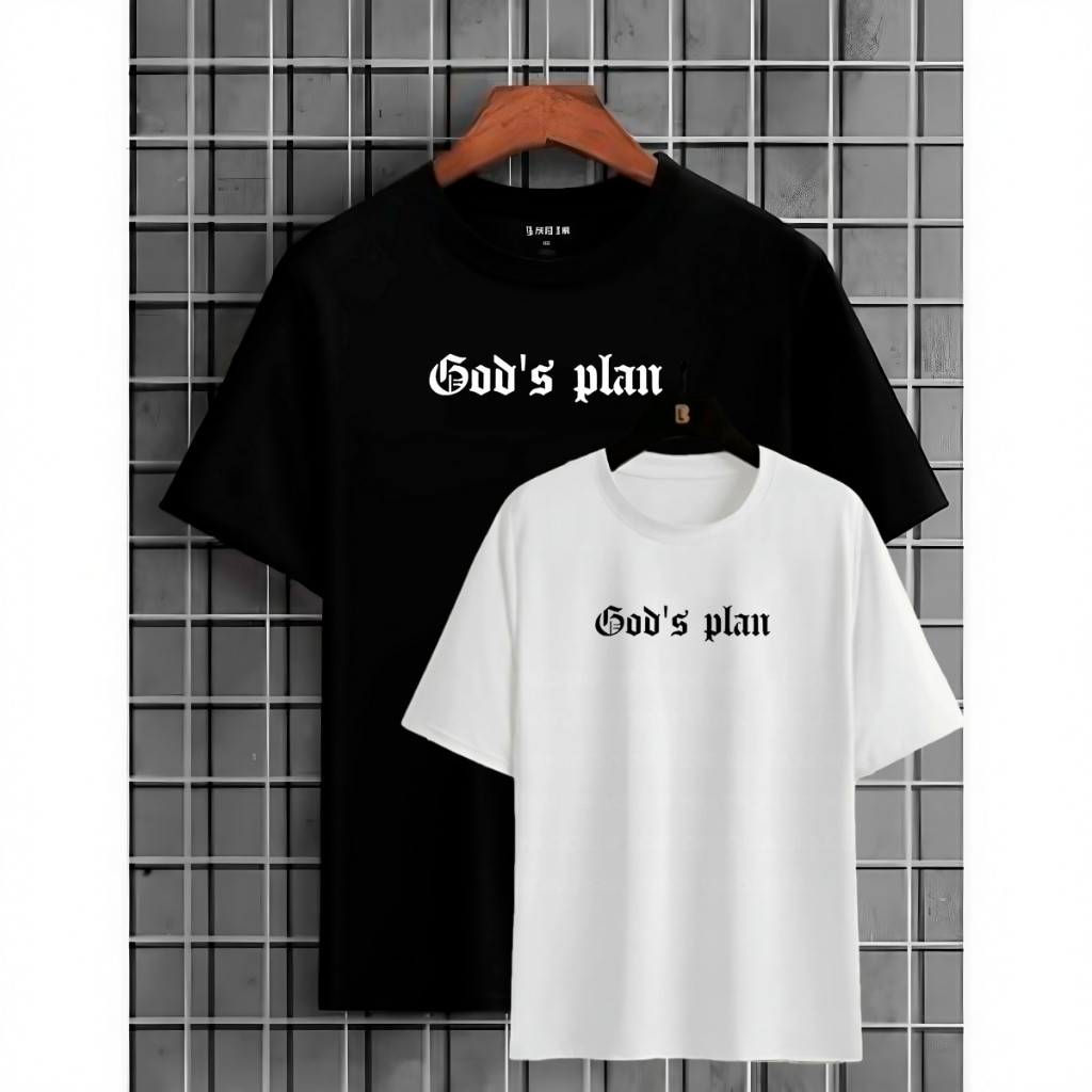 CAMISETA MASCULINO STREETWEAR GOD'S PLAN 100% ALGODÃO PREMIUM CAIMENTO PERFEITO ACADEMIA