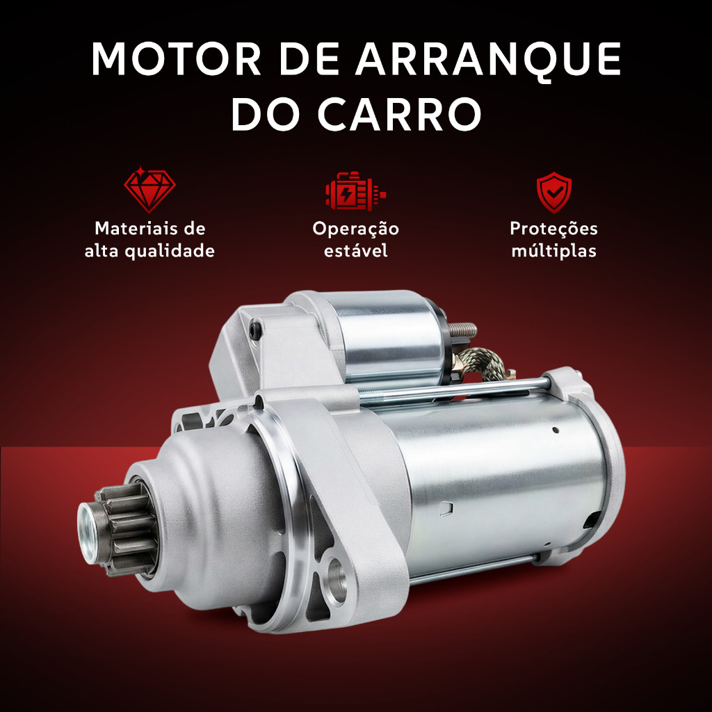 Motor Partida Gol Fox Saveiro Voyage G5 G6 11 Dentes
