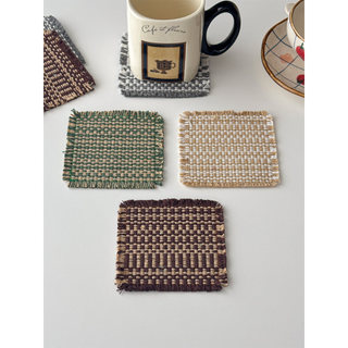 Muni Retro tecido tecido Coaster tapete de mesa doméstico isolado Placemat Multi-Purpose pano esteira tiro Pro