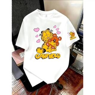 Camiseta Off Preto Branco Premium Algodão Basica Masculina E Feminina(Unissex 100% Algodão Folgada Plus Size  Garfield