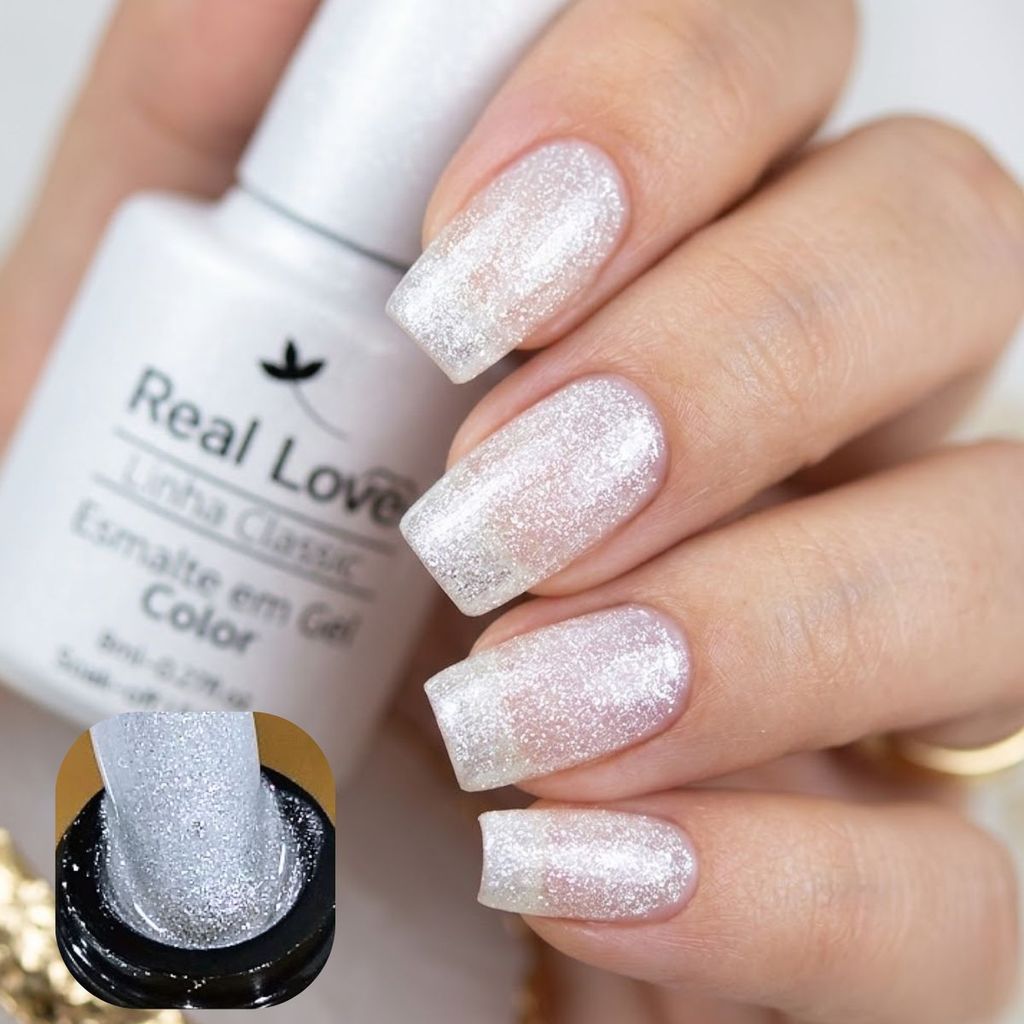 Esmalte em gel Renda perolado Linha Classic 8ml Real Love 62