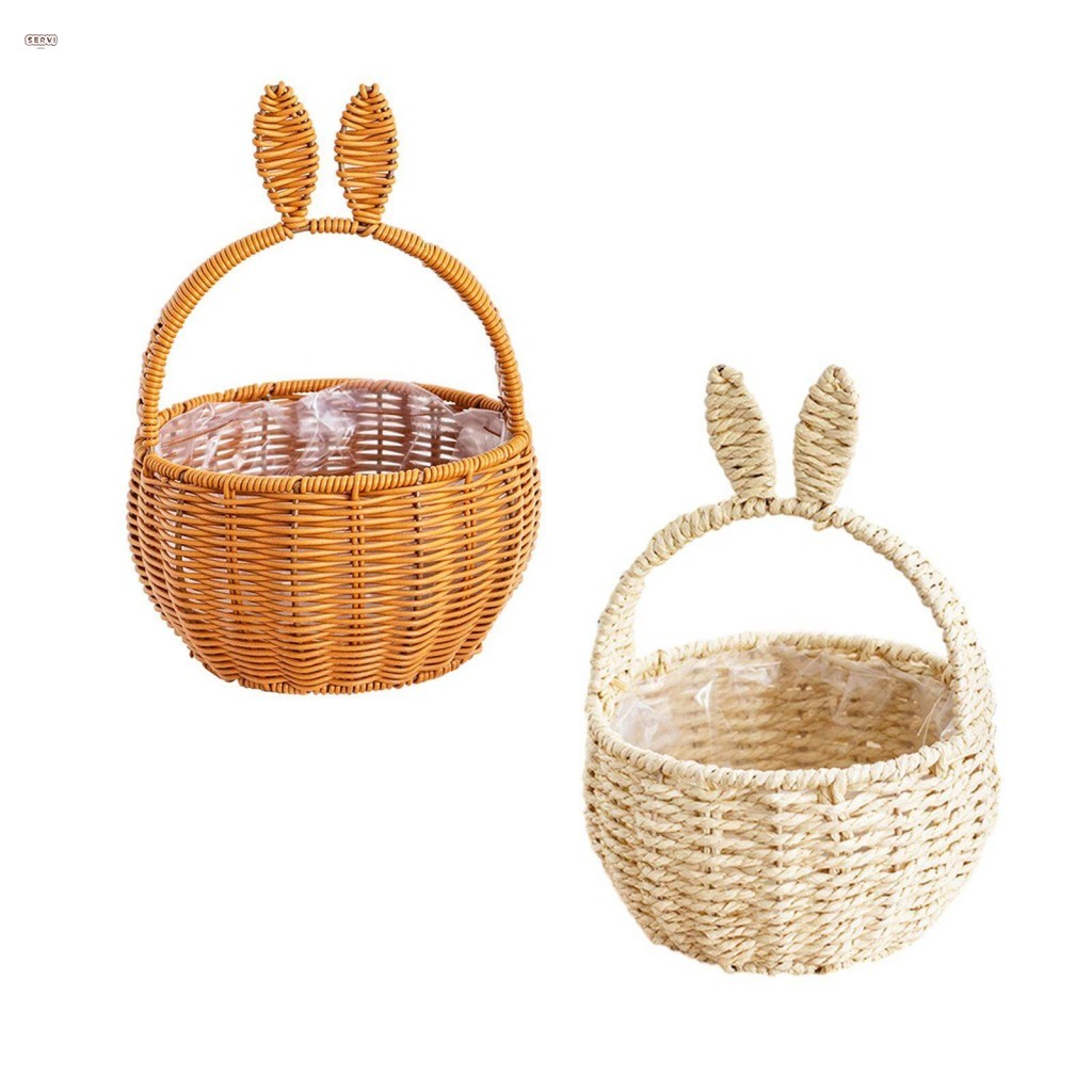 Cesta De Presente De Doces De Ovos De Páscoa 7x11 Polegadas-Decoração Multifuncional De Armazenamento De Lembrancinhas