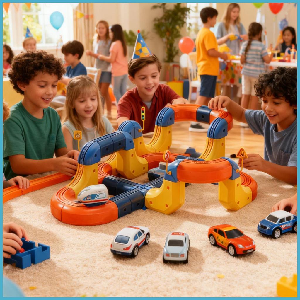 Pista De Trem Magnético DIY Montagem 3D Carro Ferroviário Brinquedo Conjunto Construção Para Toda A Casa Interior Jardim