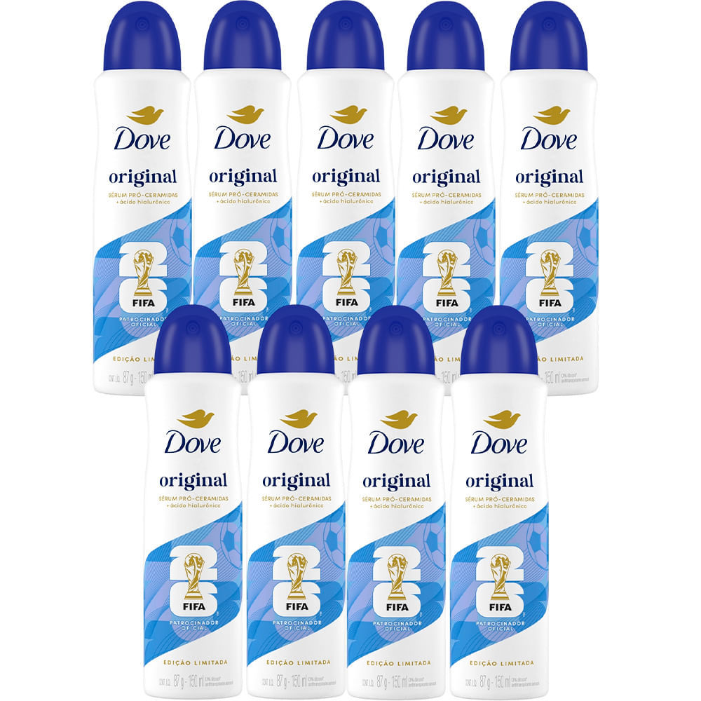 Kit Desodorante Aerosol Dove Original 150ml - 9 unidades