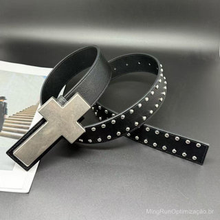 Cinto de couro com tachas, unissex, moderno e versátil, cinto de cintura estilo punk, cinto decorativo vintage.