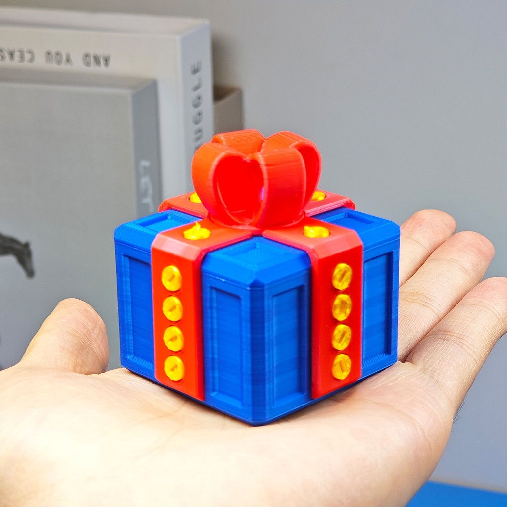 Impressão 3D 6cm Annoying Gift Caixa Parafuso Criativo Caixa Brinquedo Abstrato Engraçado