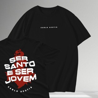 Camiseta De Algodao Macia E Leve Cristã 100% Algodão Carlo Acutis Envio Hoje Ainda