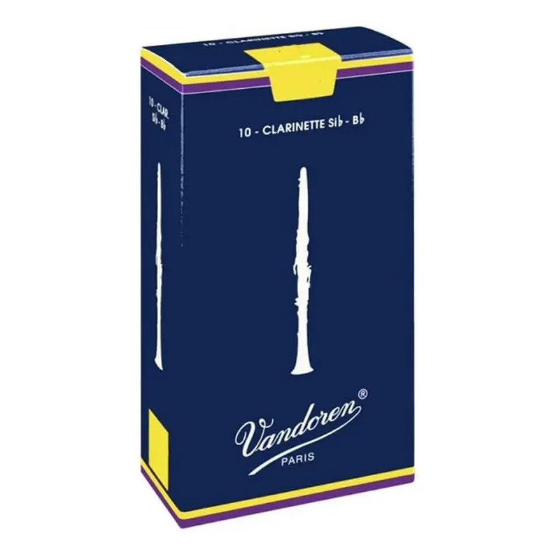 Palheta Vandoren Tradicional Clarinete Bb 2,0 (caixa C/ 10)