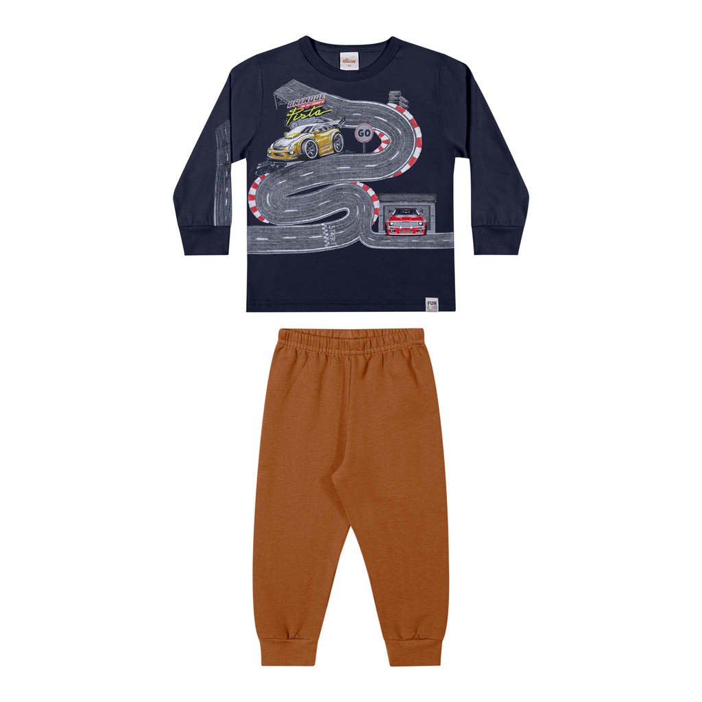 Conjunto Infantil Menino Interativo Pista Elian Azul
