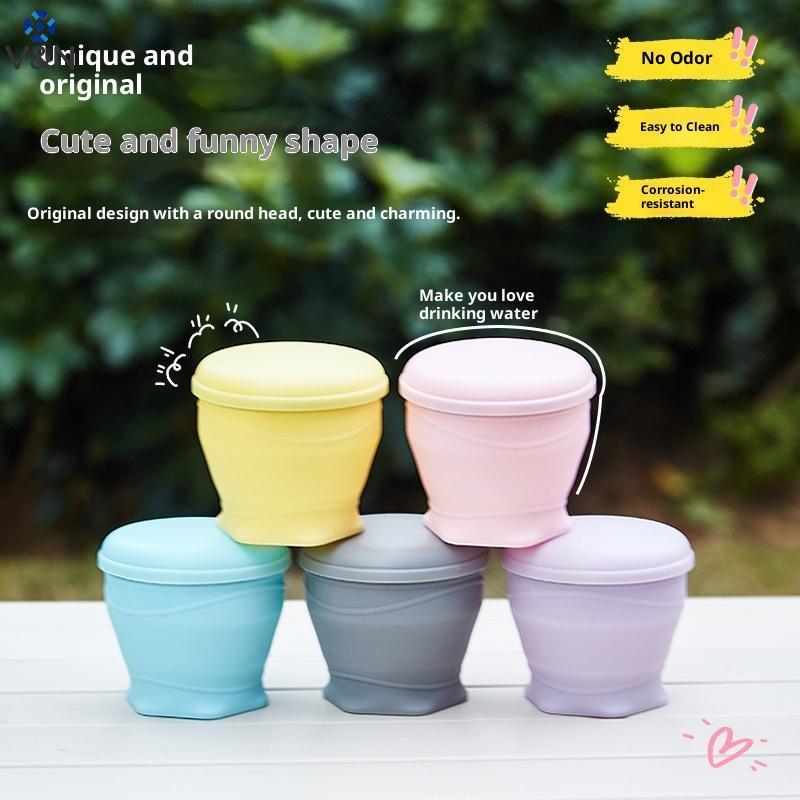 (V & N) Caneca Dobrável Resistente Ao Calor , Copos De Água Portáteis , Borracha , Viagem , Acampamento , Silicone Macio