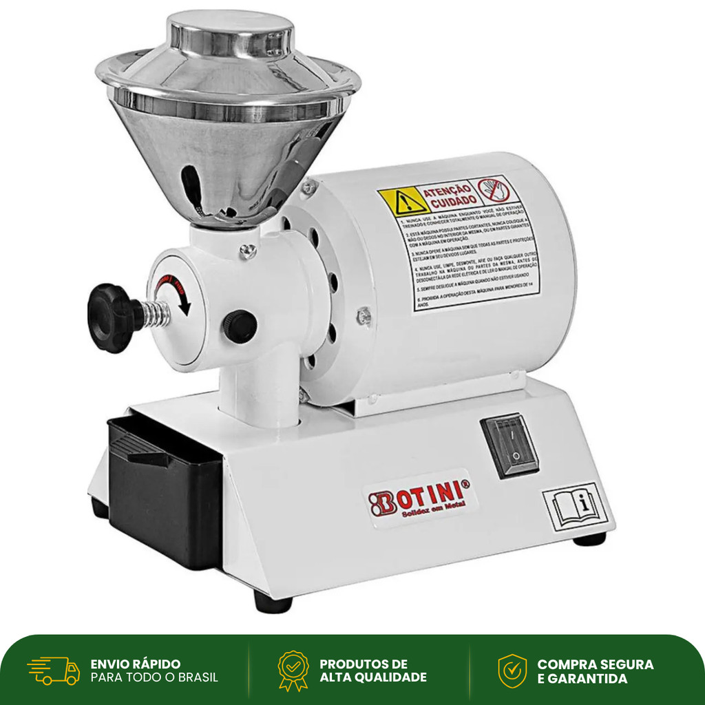 Moedor de Café Elétrico Botini B55 1/3CV 127/220V Bivolt Grãos Secos 8 kg/h