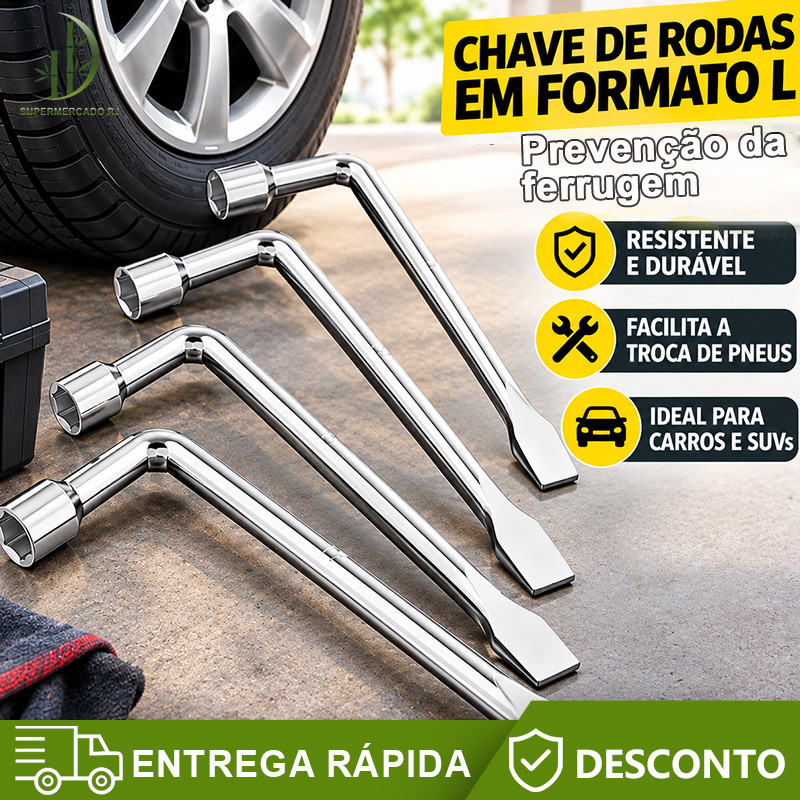 Universal Chave De Roda L With Spatula 17mm/19mm Reinforced Car