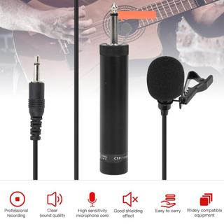 Microfone de lapela Irfora com fio para saxofone e instrumentos musicais Erhu 10M com tampa de espuma de clipe (5