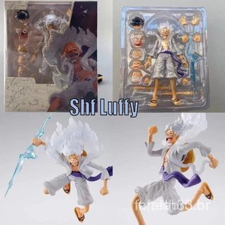 Figura articulada da série SHF de One Piece, Luffy na sua quinta forma, Nika, figuras de Zoro e Ace, modelo de alta qual