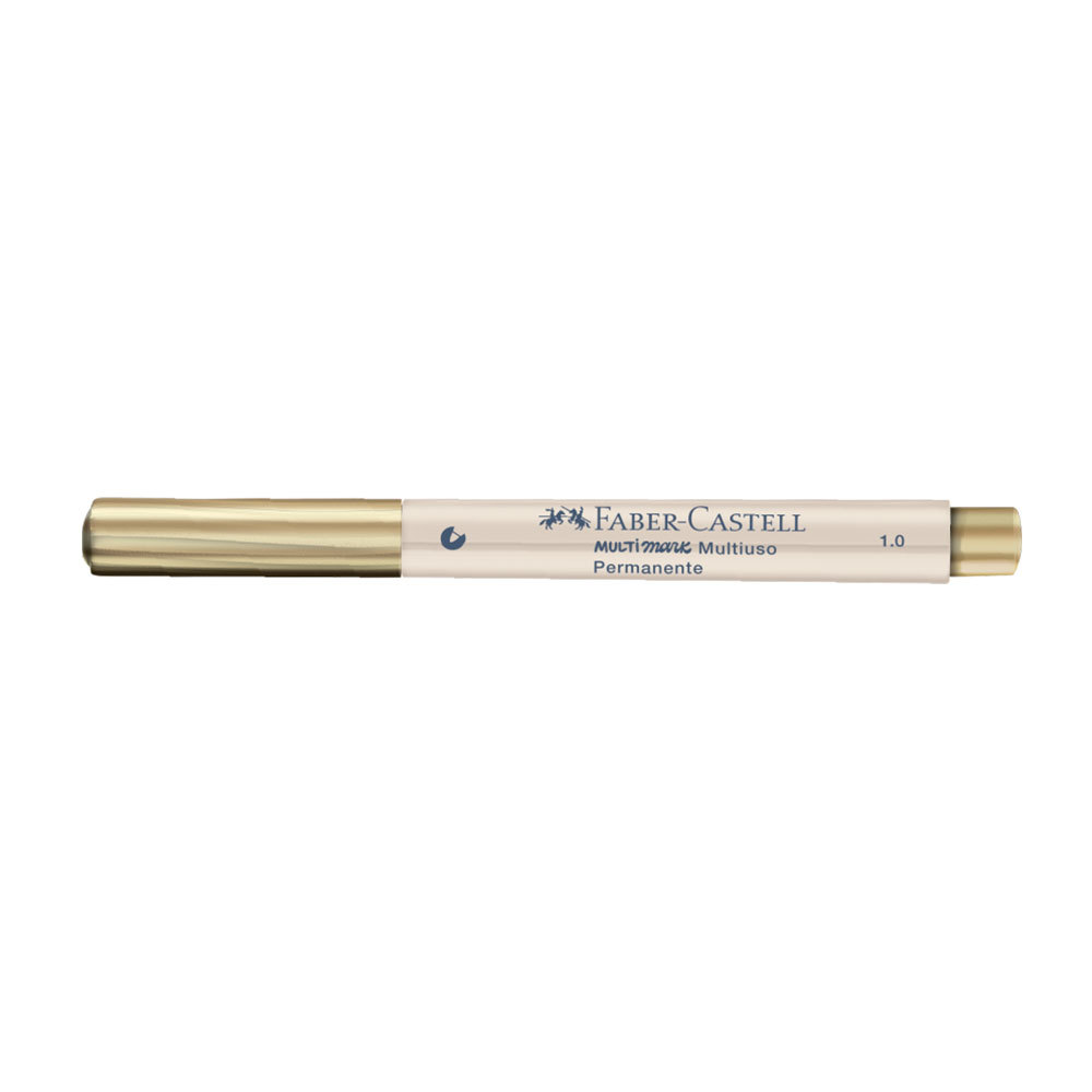 Pincel marcador multisuperfícies Multimark 1.0mm Ouro MM/10OU807ZF\357154 Faber-Castell