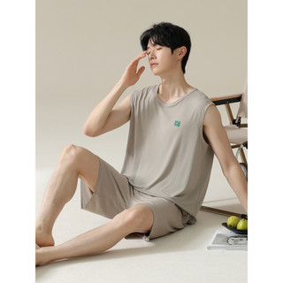 Daphne colete Shorts pijamas masculino verão sem mangas terno Modal masculino meninos Plus Size Loungewear