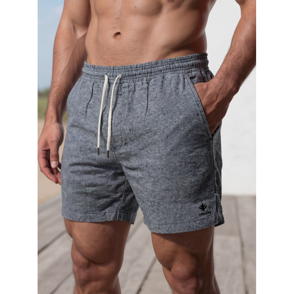 Kit 3 Bermudas Masculinas Linho Elastano Praiana Confortável Verão — Mimoê