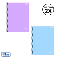 Kit Com 2 Caderno 1 Matéria Universitario ZIP Colors -TILIBRA