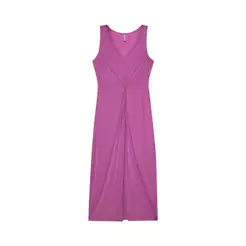 Vestido Midi Detalhe Torcido Feminino Marialícia Rosa