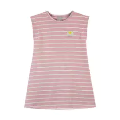 Vestido Infantil Menina Listrado Colorittá Rosa