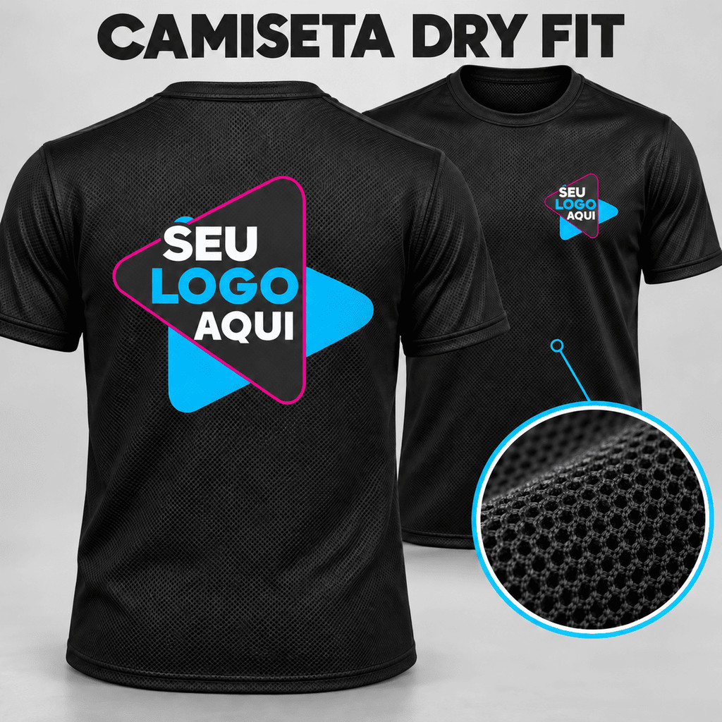 Camiseta Treino Personalizada Dry Fit Empresa Uniforme Logo Equipe Academia Evento Personal Sua Arte