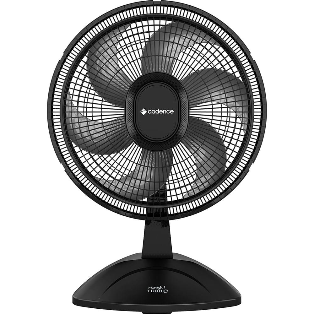 Ventilador de mesa Cadence Refresh Turbo 140W 220V com 6 pás 40cm preto