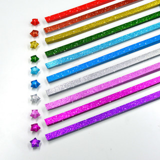 Diamante piscante Glitter gradiente cor estrela produto acabado estrela de cinco pontas estrela da sorte artesanal Origa