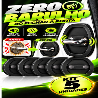 Conjunto de 5 peças de Fechadura Kit Protetor de Porta do Carro 4 Peças - Amortecedor Borracha Anti Colisão Zero Barulho