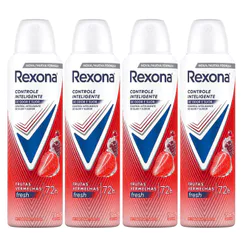 Kit Desodorante Aerosol Rexona Frutas Vermelhas 150ml - 4 Unidades
