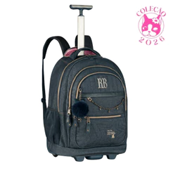 Mochila de Rodinhas Rebecca Bonbon Jeans - Clio Style Modelo:RB27023