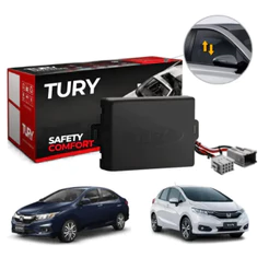 Módulo Vidro Elétrico Tury PRO 4.20 CE para Honda City, Fit, WR-V, 4 Portas, One-Touch, Antiesmagamento