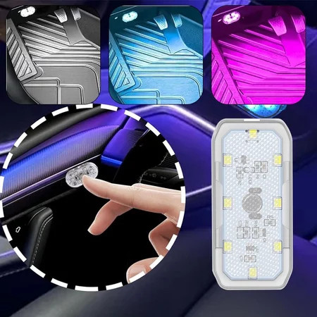 Interior Do Carro LED Sensor Luz De Teto Touch USB Recarregável Sem Fio Ambiente Leitura Noturna