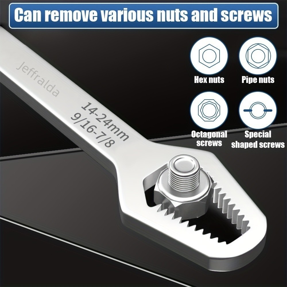 Chave Boca Fixa Aço Universal 8 a 22mm Cabeça Dupla Torx Ferramenta Resistente Multifuncional ABBOT store