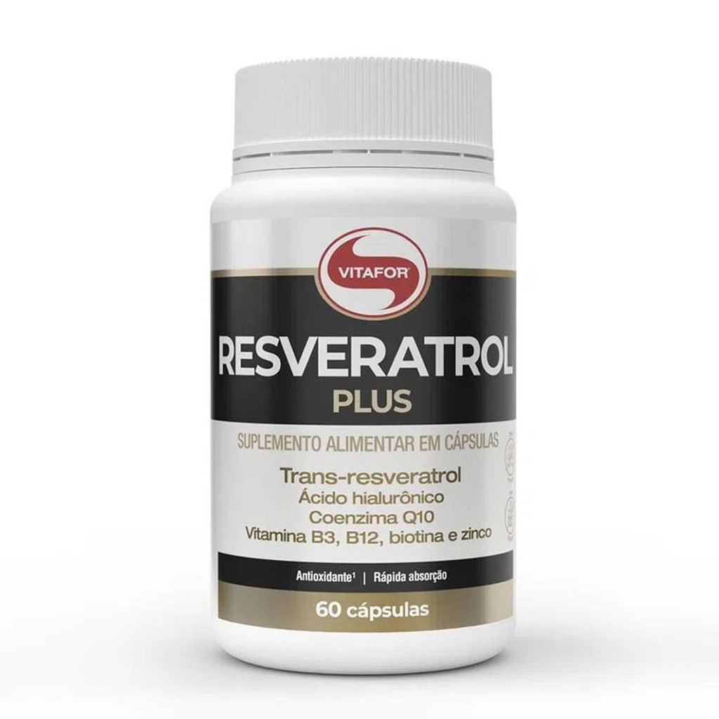 Resveratrol Plus - 60 Cápsulas - Vitafor em Oferta na Shopee