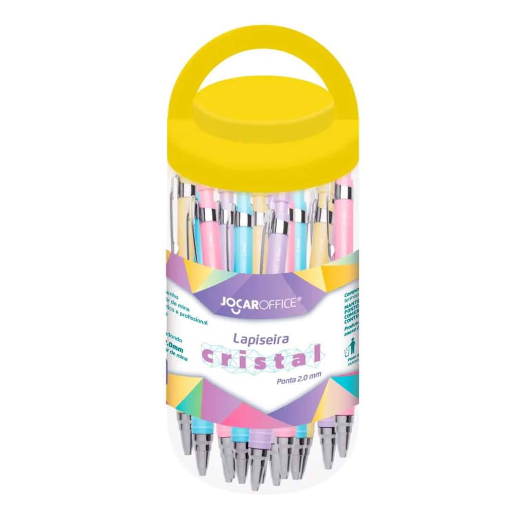 Lapiseira Cristal 2.0 Cores Mistas - Pote com 24 Unidades Jocar Office Leo&Leo Leonora - 91631 em Oferta na Shopee