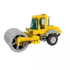 Brinquedo Infantil Cidade em Obras - Rolo Compactador 67 Peças Xalingo - 15432