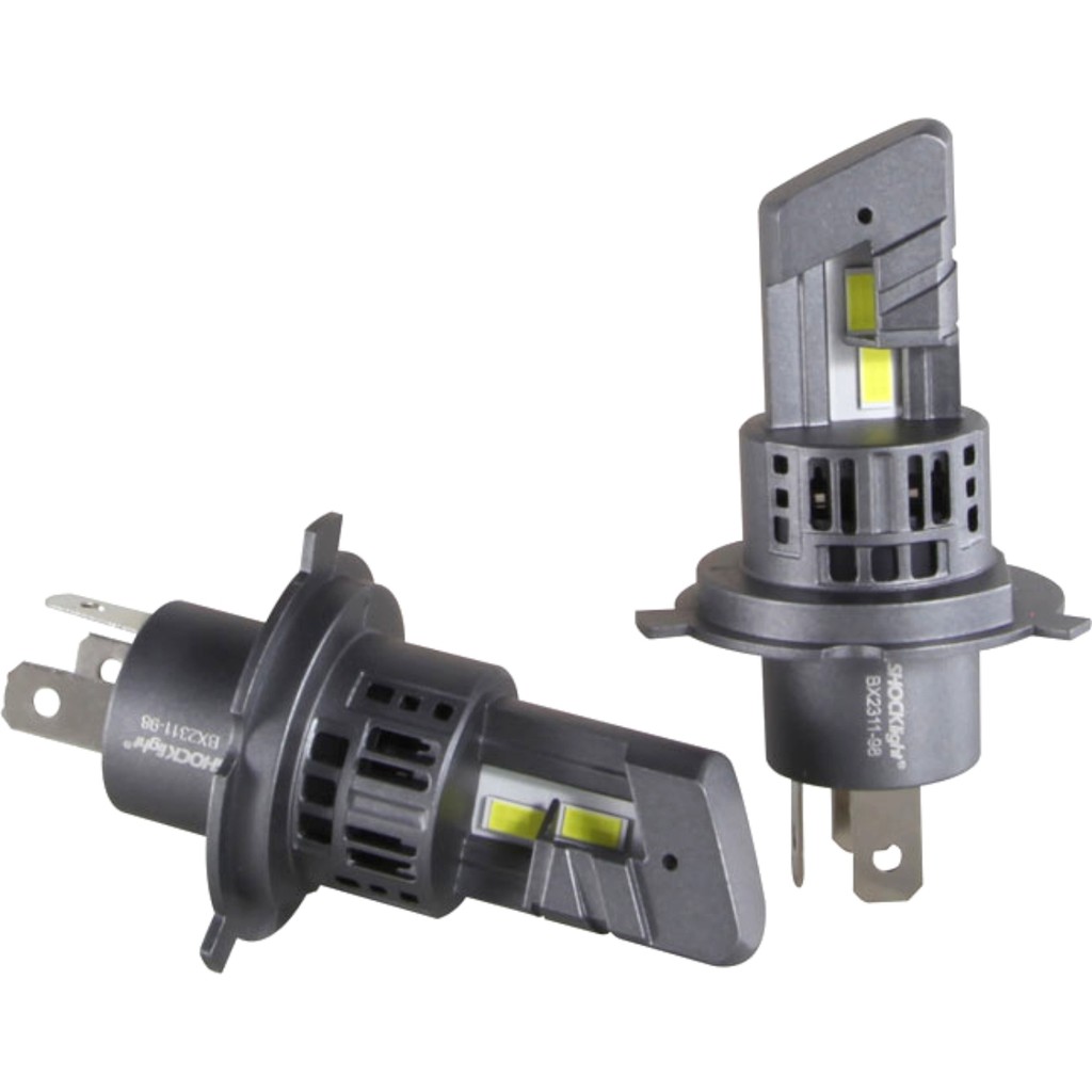 Par Lâmpada LED Shocklight Nano Farol S14X H4 H19 6500K 5000Lm 12V 22W Luz Branco Frio Farolete