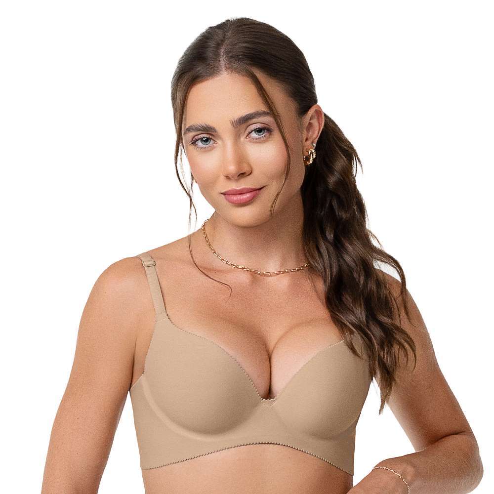 Imagem Sutiã Push Up Power Laser Bege Zee Rucci